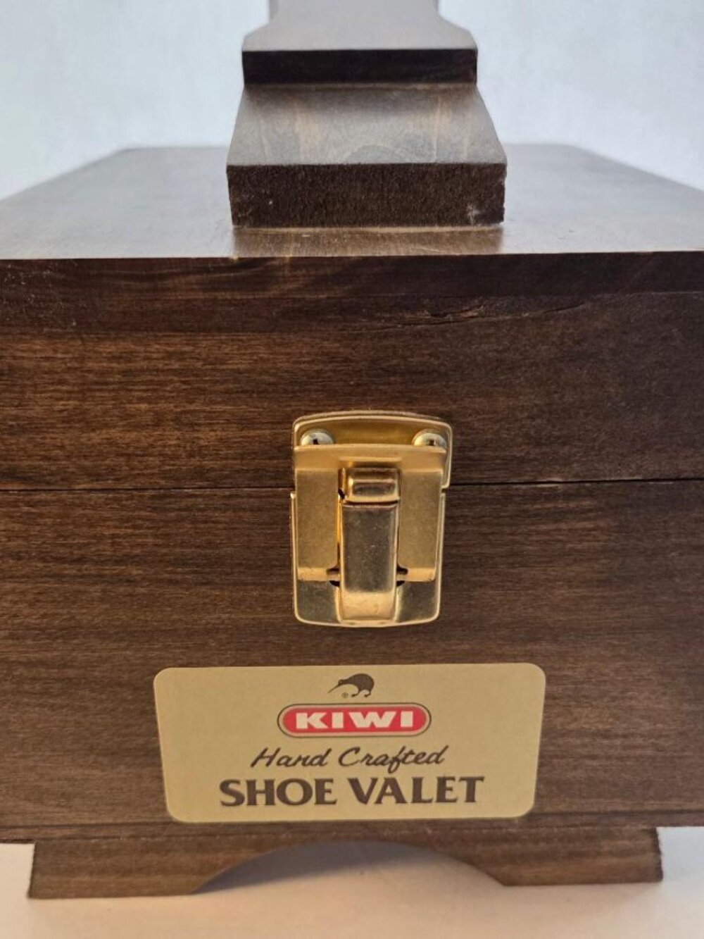 Vintage KIWI Hand Crafted Shoe Valet Shoe Shine Box Kit w/ Brushes & Polish